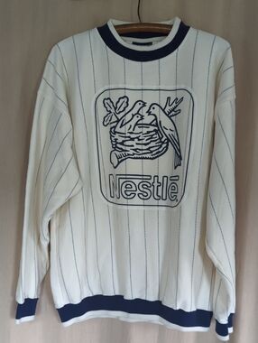 Vintage 1980s 90s NESTLE Logo Swingster Crewneck Sweater Sweatshirt